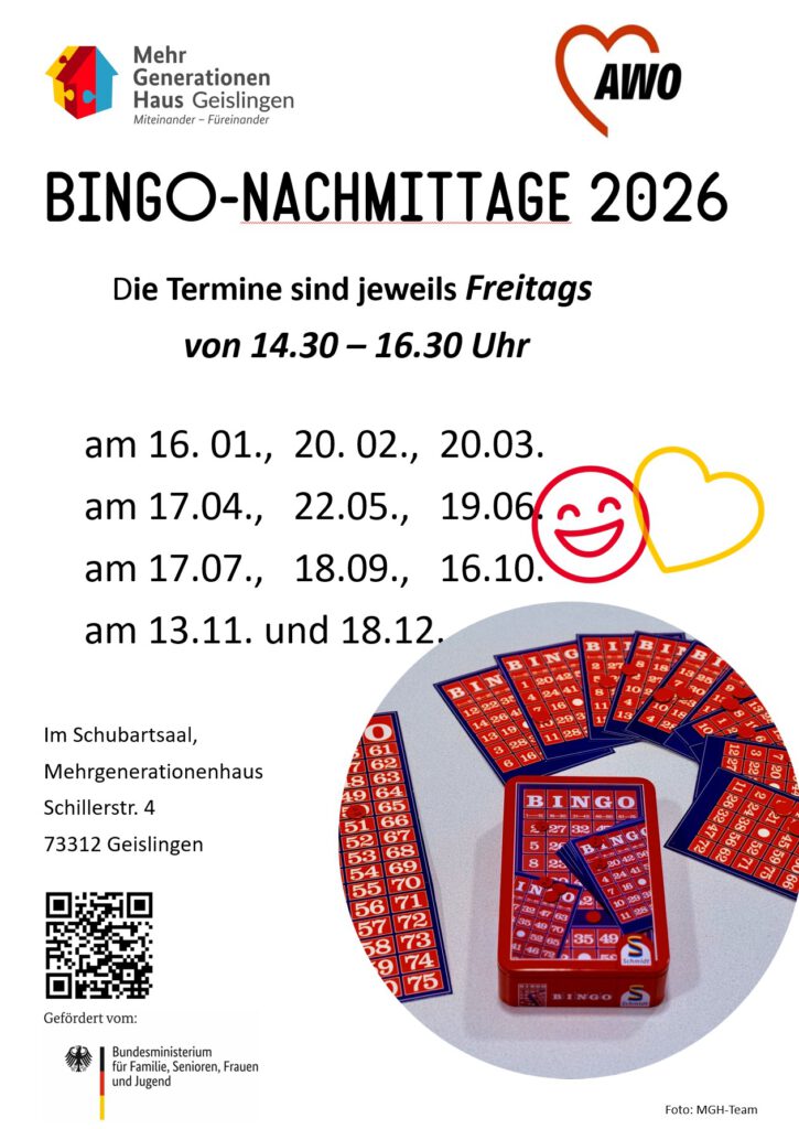 BINGO-Nachmmittag AWO Geislingen